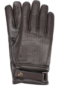 Кожаные перчатки с кашемировой подкладкой Giorgio Armani