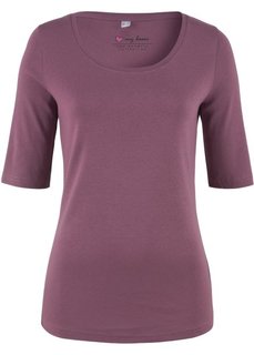 Футболка с круглым вырезом (ягодный) Bonprix