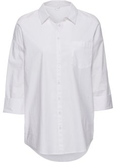 Рубашка оверсайз (белый) Bonprix