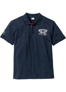 Рубашка поло Regular Fit (темно-синий/белый) Bonprix