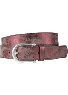 Базовый ремень в стиле металлик (красный каштан) Bonprix