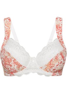 Бюстгальтер, чашка D (экрю/персиковый с рисунком) Bonprix