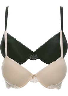 Бюстгальтер (2 шт.), чашка B (черный + телесный) Bonprix