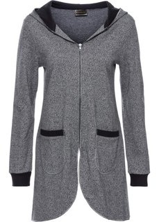 Куртка с отделкой в резинку (темно-синий меланж) Bonprix