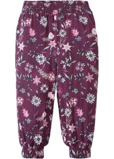 Брюки без застежки (ягодный с рисунком) Bonprix