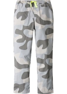 Прочные быстросохнущие брюки-чиносы с эластичным поясом (серый с камуфляжным рисунком) Bonprix