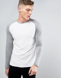 Лонгслив с контрастными рукавами реглан Jack &amp; Jones Originals - Белый