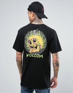 Футболка с принтом на спине Volcom - Черный