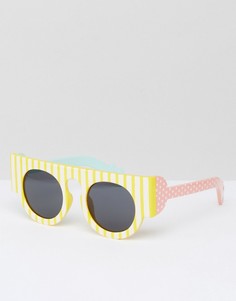 Солнцезащитные очки в полоску Le Specs - Желтый