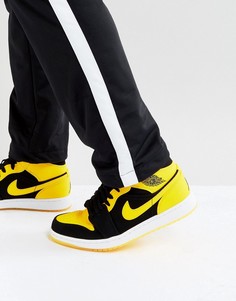 Черные кроссовки средней высоты Nike Air Jordan 1 554724-035 - Черный