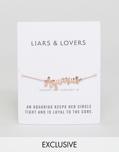 Браслет со словом Aquarius Liars &amp; Lovers Zodiac - Золотой