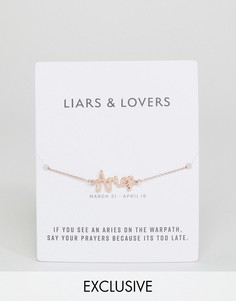 Браслет с надписью Aries Liars &amp; Lovers - Золотой