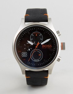 Часы с черным кожаным ремешком BOSS Orange By Hugo Boss Amsterdam 1550020 - Черный