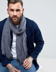 Легкий шарф-накидка из ткани под деним ASOS - Синий