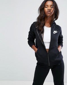 Худи на молнии Nike Rally - Черный
