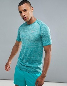 Синяя трикотажная футболка из ткани Dri-FIT от Nike Running 833562-357 - Синий