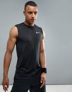 Черная майка Nike Running Breathe Miler 904314-014 - Черный