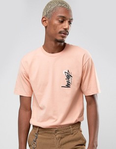 Футболка с логотипом Stussy - Розовый