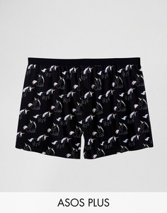 Трикотажные боксеры с принтом ASOS PLUS - Черный