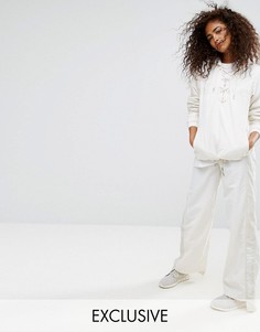 Широкие джоггеры с завышенной талией Ellesse - Белый