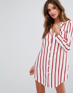 Ночная рубашка в красную полоску ASOS - Мульти