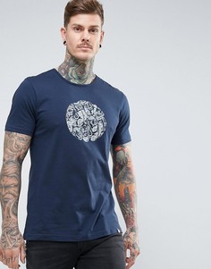 Темно-синяя футболка с логотипом Pretty Green Thornley - Темно-синий