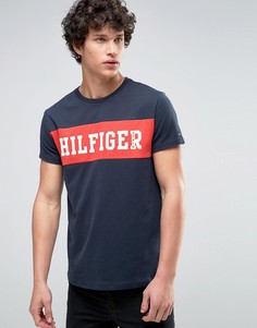 Черная футболка с логотипом на груди Tommy Hilfiger Denim - Черный