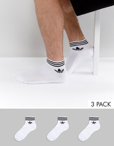 3 пары белых носков adidas Originals AZ6288 - Белый