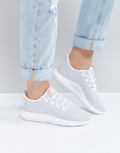 Белые кроссовки с розовыми бирками adidas Originals Tubular Shadow - Белый