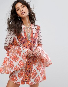 Платье-туника с принтом Free People - Белый