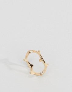 Кольцо с листиками ASOS - Золотой