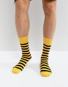 Желтые носки в полоску Dr Martens - Желтый