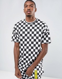 Футболка-oversize с принтом в крупную клетку ASOS - Черный