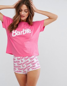 Пижама с футболкой и шортами ASOS Barbie - Мульти