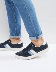 Темно-синие замшевые кроссовки Fred Perry B1 - Темно-синий