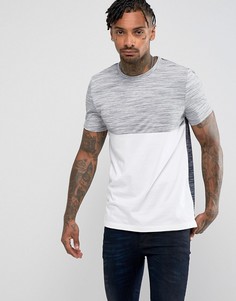 Фактурная футболка с контрастными вставками ASOS - Белый