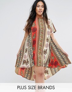 Свободное платье в полоску AX Paris Plus - Мульти