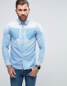 Рубашка с длинными рукавами и силуэтами карманов G-Star Modern Arc - Синий