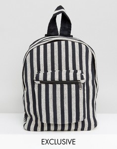 Рюкзак с полосками Reclaimed Vintage Inspired - Черный