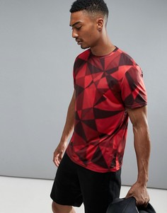 Красная футболка с геометрическим принтом New Look SPORT - Красный