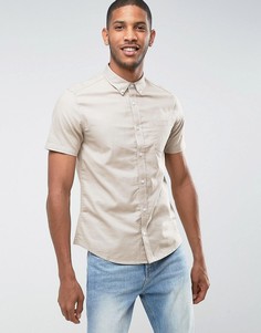 Оксфордская рубашка узкого кроя Burton Menswear - Светло-серый