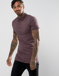 Обтягивающее длинное поло из трикотажа ASOS - Коричневый