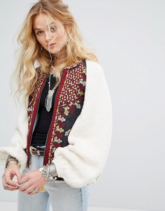 Куртка-oversize с вышивкой Free People - Белый