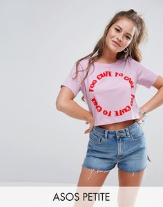 Футболка с принтом Cute ASOS PETITE - Розовый