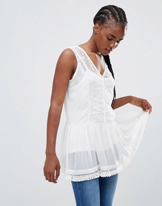 Топ с кружевом Bellfield - Белый