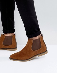 Ботинки челси из искусственной замши Burton Menswear - Рыжий