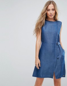Джинсовое платье с запахом Bellfield Disi - Синий