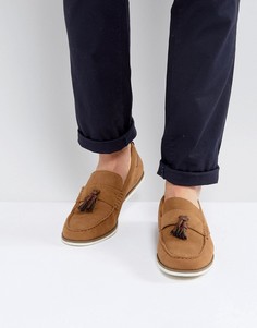 Лоферы из искусственной замши с кисточками Burton Menswear - Рыжий