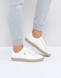 Лакированные кроссовки Puma Basket Heart - Кремовый