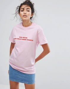 Adolescent Clothing You Suck Less T-Shirt - Розовый